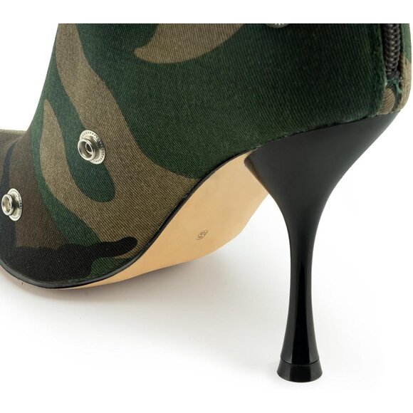 Women's Camouflage Suede Detachable Snap-off Panel Fold Over Fall Shark Boots - Picture 7 of 8